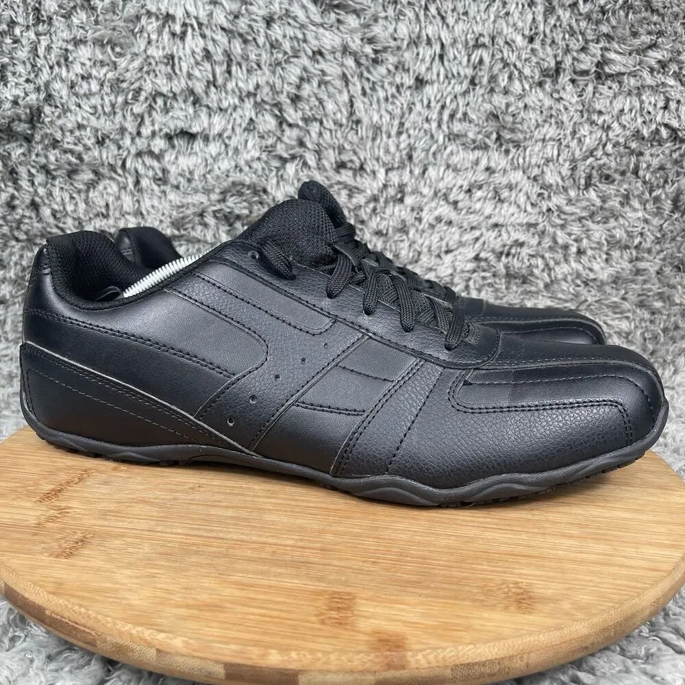 SafeTStep Simon Oxford Shoes Men's 13 Black Lace Up Casual Non Slip Comfort